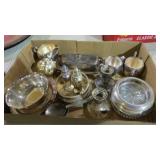 COLLECTION SILVER PLATE S&P, SERVING PIECES, MISC.