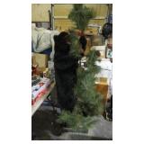 BIG STUFFED BLACK BEAR W/CHRISTMAS TREE, LIGHTS UP