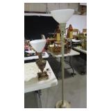 TABLE LAMP & FLOOR LAMP W/MILKGLASS GLOBES