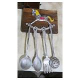 ROCKING HORSE RACK W/KITCHEN UTENSILS