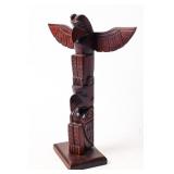 HAIDA CARVED WOOD TOTEM POLE