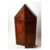 GOTHIC CARVED OAK SHRINE AND ALTAR