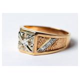 10KT YELLOW GOLD GENTLEMAN'S RING