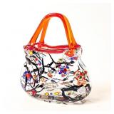 MURANO GLASS HANDBAG VASE