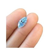 2.0 CT AQUAMARINE MOISSANITE