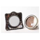 TWO STERLING SILVER PICTURE FRAMES