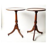 MAHOGANY PEDESTAL TABLES