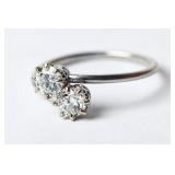 LADIES' PLATINUM FASHION RING