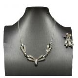 925 BLACK ALASKAN DIAMOND JEWELRY SET