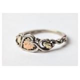 12K GOLD AND STERLING RING
