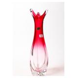 CHALET GLASS CRANBERRY VASE
