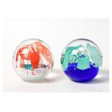 ART GLASS ORB PAPERWEIGHTS