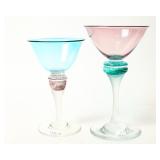 CANADIAN ART GLASS CHAMPAGNE GLASSES