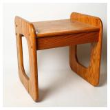 80s DECO OAK SIDE TABLES