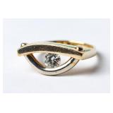 14kt GOLD & DIAMOND EYE RING