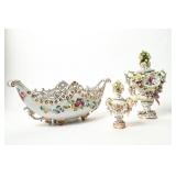 MEISSEN TYPE FLORAL PORCELAIN