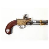 ANTIQUE FLINTLOCK POCKET PISTOL