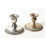 BIRK STERLING CANDLE HOLDERS
