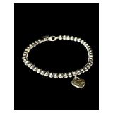TIFFANY & CO STERLING SILVER CHARM BRACELET