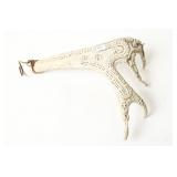INUIT CARVED ANTLER CRIBBAGE BOARD