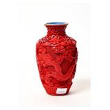 CHINESE CINNABAR VASE