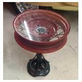 Model t rim made side table very unique one of a