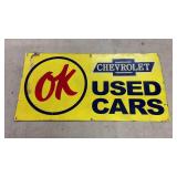 OK Chevrolet Used Cars Metal Sign