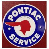 Vintage Pontiac Authorized Service Metal Sign