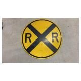 Railroad Crossing Metal Sign