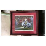 Framed Daniel Moore Signed Print "Champions".