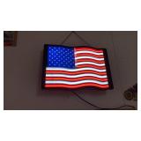 Neon American Flag Sign