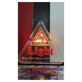 Vintage Blatz Beer Triangle Lighted Sign