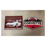 Chevrolet Corvette Metal Signs. American