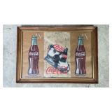 Coca-Cola Decor. Polar Bear and Bottles Framed.