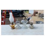 Set of 4 vintage Oil Lamps