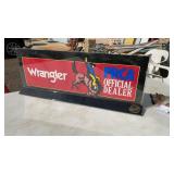 Large Wrangler Sign in Plastic Display