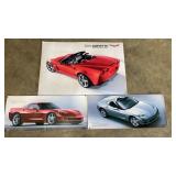 2010 Red Corvette Medium Size Poster and Two