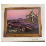 1969 corvette wood plaque clock unkown if clocks