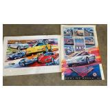 Two Corvette Large Size Posters Past Present