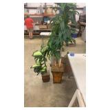 Two fake trees