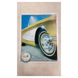 Yellow and White 1958 Corvette Metal Sign