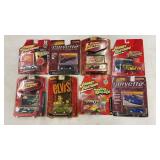 8 Johnny Lightning Corvette Toy Cars. New Old