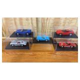Road Champs Corvette Cars with Display Cases.