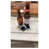 Coffee mugs and large bottle lot