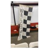 Welcome checker racing flag