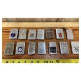 Assorted Lot of 14 Zippo Lighters