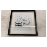Framed 1955 Corvette Print.