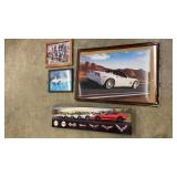 Corvette Decor Lot. Framed Posters etc.