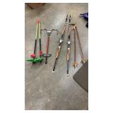 Vintage skis, stilts, pogo stick