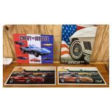 Corvette Metal Sign Lot. Lot of 4